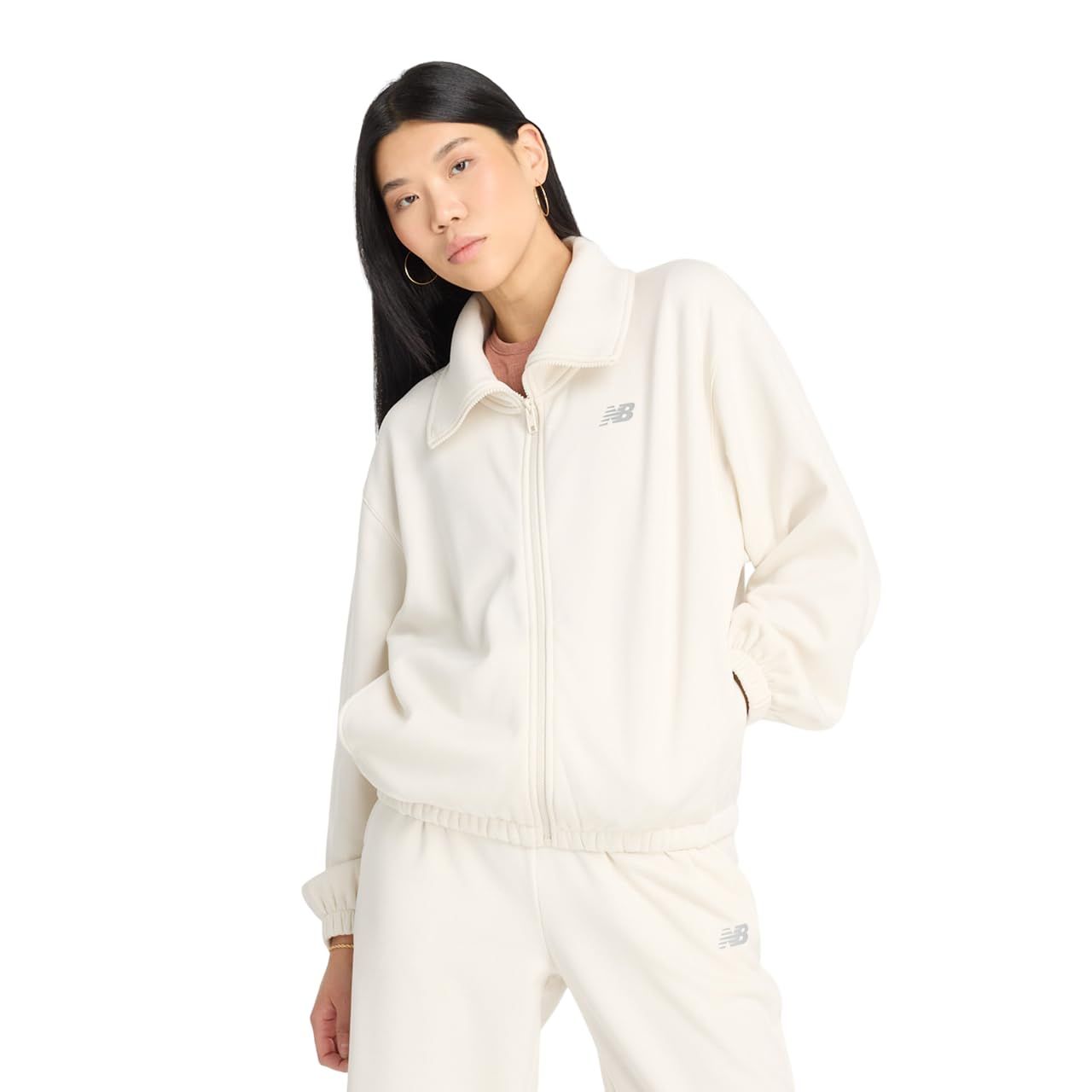 ニューバランス レディース Seasonal ポリフリースフルジップジャケット WJ43104 LIN リネン LIN リネン Free Size