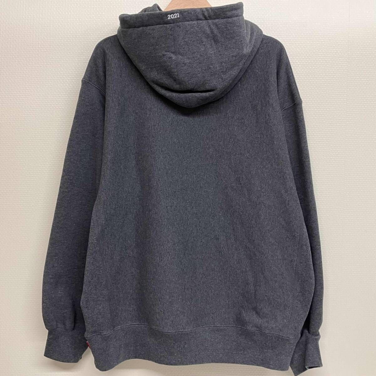Supreme BOX LOGO HOODED SWEATSHIRT CHARCOAL 21FW シュプリーム 