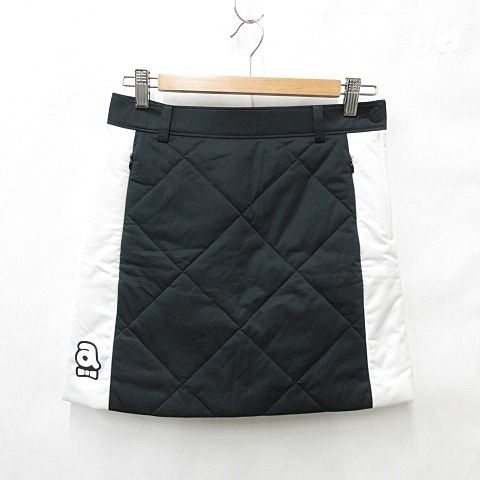 暖か♡ アルチビオ 中綿 蓄熱 スカート 黒 38 ゴルフ レディース ウエア アルチビオ archivio ゴルフ スポーツウエア スカート 中綿 蓄熱 黒 白