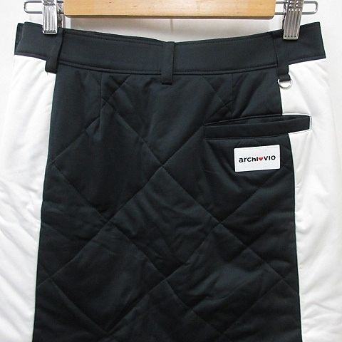 アルチビオ archivio ゴルフ スポーツウエア スカート 中綿 蓄熱 黒 白