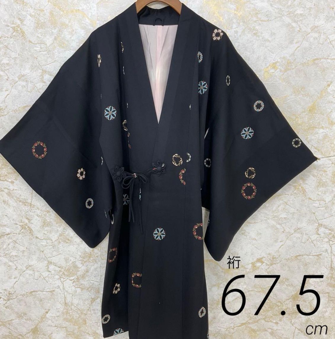 kimono one kimonoarisa 厳選 同然 お洒落ななロング道中着コート 正絹 裄長 ロング いちくらガード ガード加工 裄67.5丈101.5