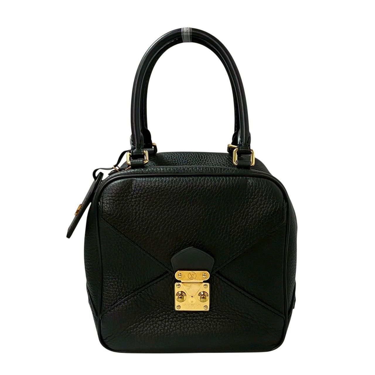 LOUIS VUITTON】スクエア トリヨン レザー ノワール 2Way バッグ