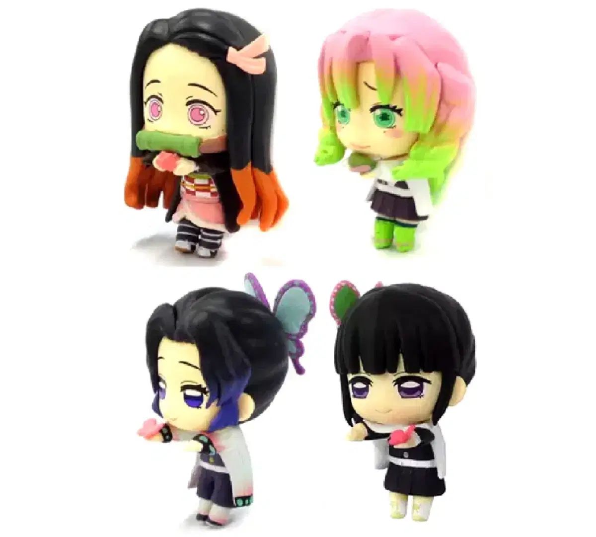 鬼滅の刃 ミニ フィギュア 4種 セット ひっかけ ちょこっと 禰豆子 甘露寺 蜜璃 栗花落 カナヲ しのぶ