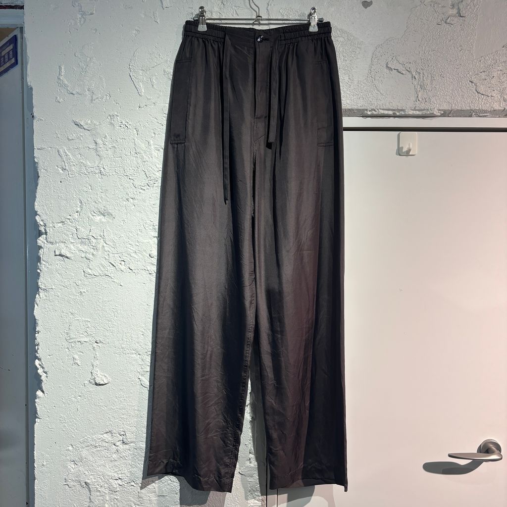 LEMAIRE ルメール 24AW TAEKWONDO PANTS シルクワイドパンツ PA1149LF1235 ブラウン size XS 表参道A11