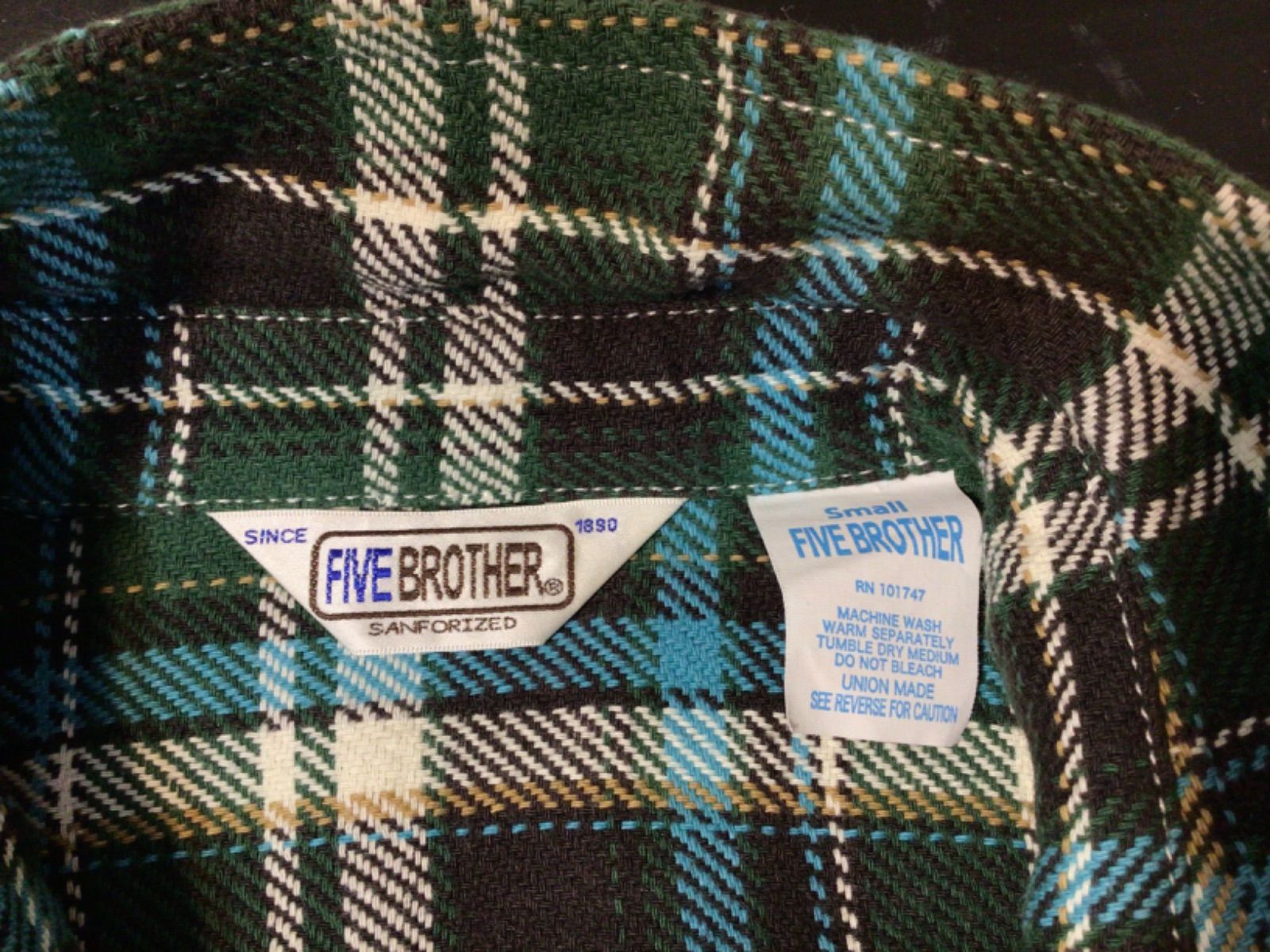 FIVE BROTHER 復刻三角タグ L/S ネルシャツ 90's FIVE BROTHER