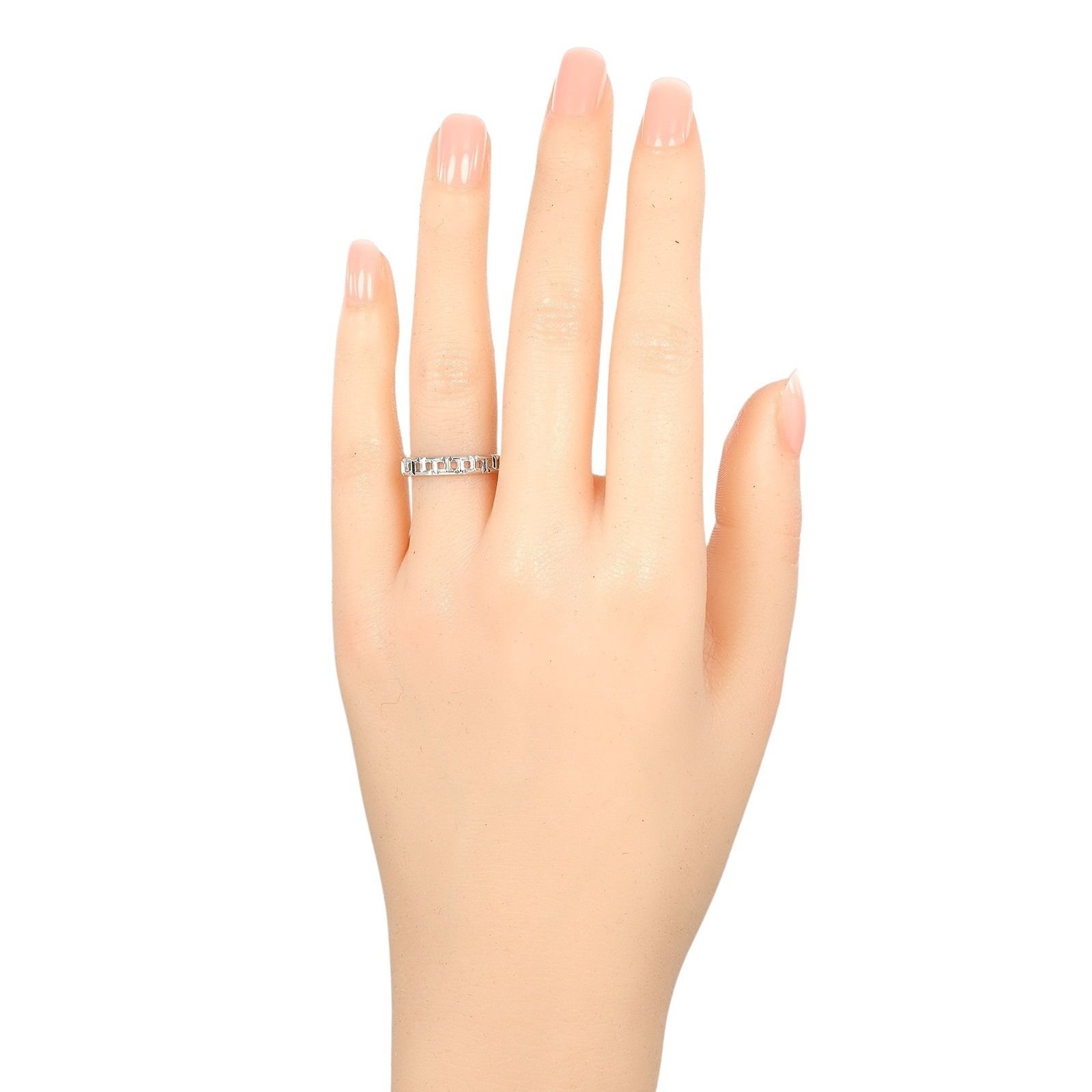 TIFFANY-Co. ティファニー Tトゥルー ナロー K 18ホワイトゴールド 10号 レディース 3.2 g リング 指輪