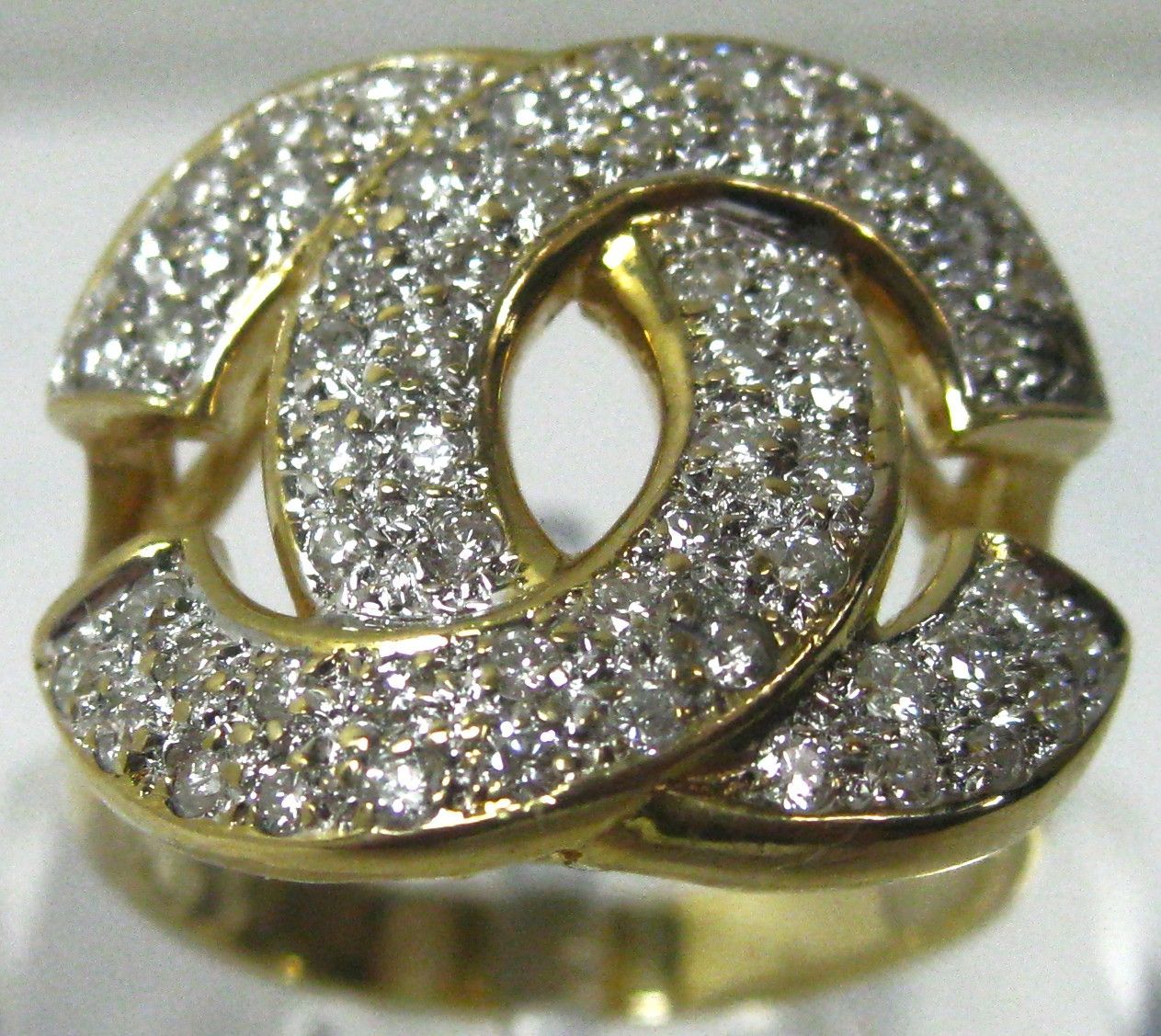 K18 18金 リング 指輪 パヴェ ダイヤ 0.75ct サイズ 17.5