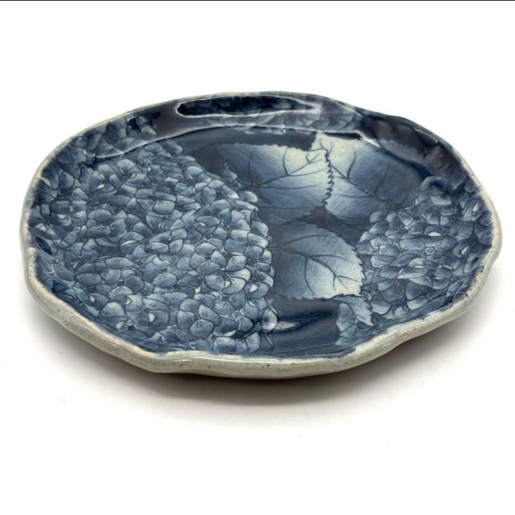 辻修窯】『夢の木』『あじさい』 皿 各1枚セット / 陶芸作家 辻修作