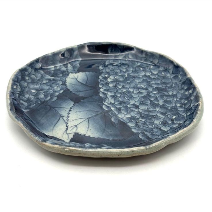 【辻修窯】 『夢の木』『あじさい』 皿 各1枚/手捻り 辻修窯】『夢の木』『あじさい』 皿 各1枚セット / 陶芸作家 辻修作