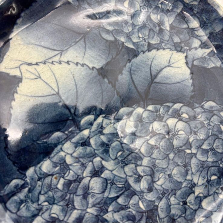 【辻修窯】 『夢の木』『あじさい』 皿 各1枚/手捻り 辻修窯】『夢の木』『あじさい』 皿 各1枚セット / 陶芸作家 辻修作