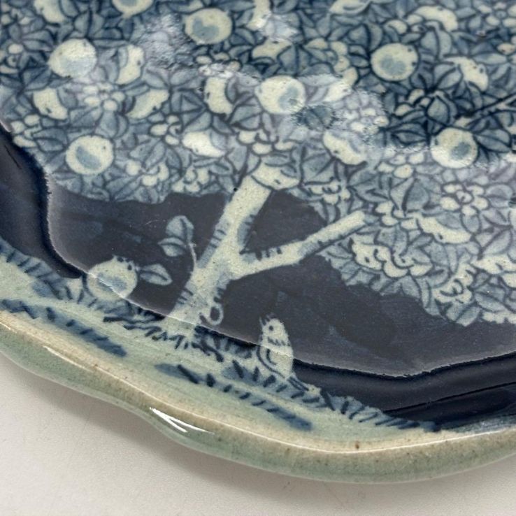 辻修窯】『夢の木』『あじさい』 皿 各1枚セット / 陶芸作家 辻修作