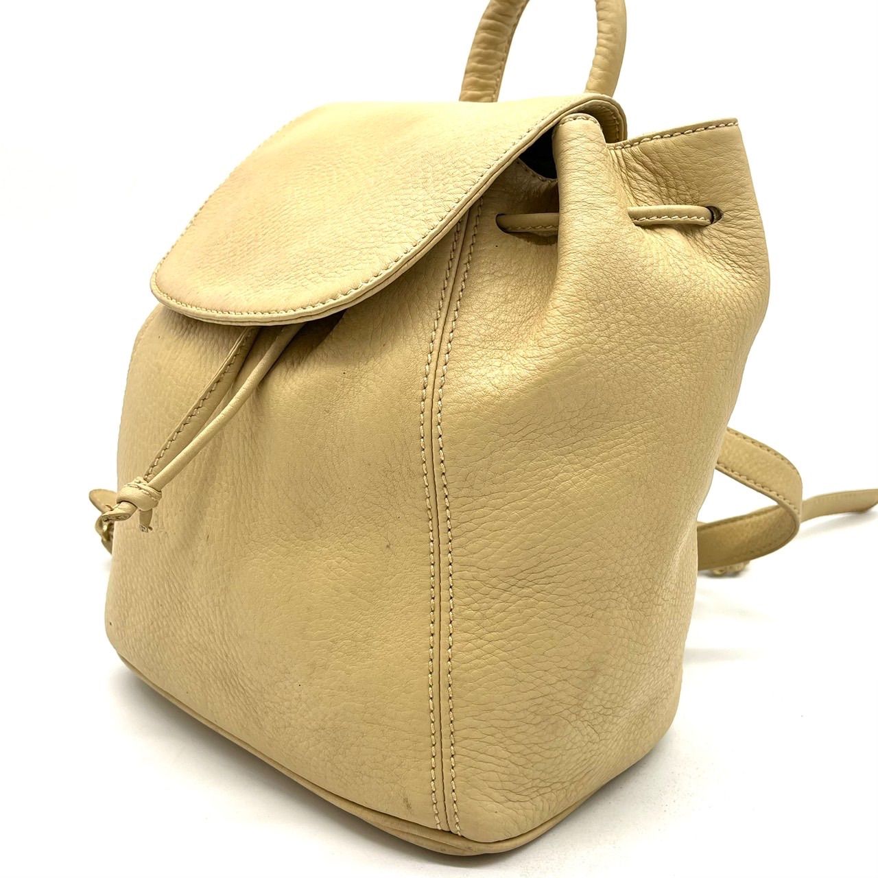 COACH Y 2 K オールドコーチ バックパック リュック レザー 革 ベージュ 肌色 巾着 A 4収納 ユニセックス 男女兼用 メンズ レディース