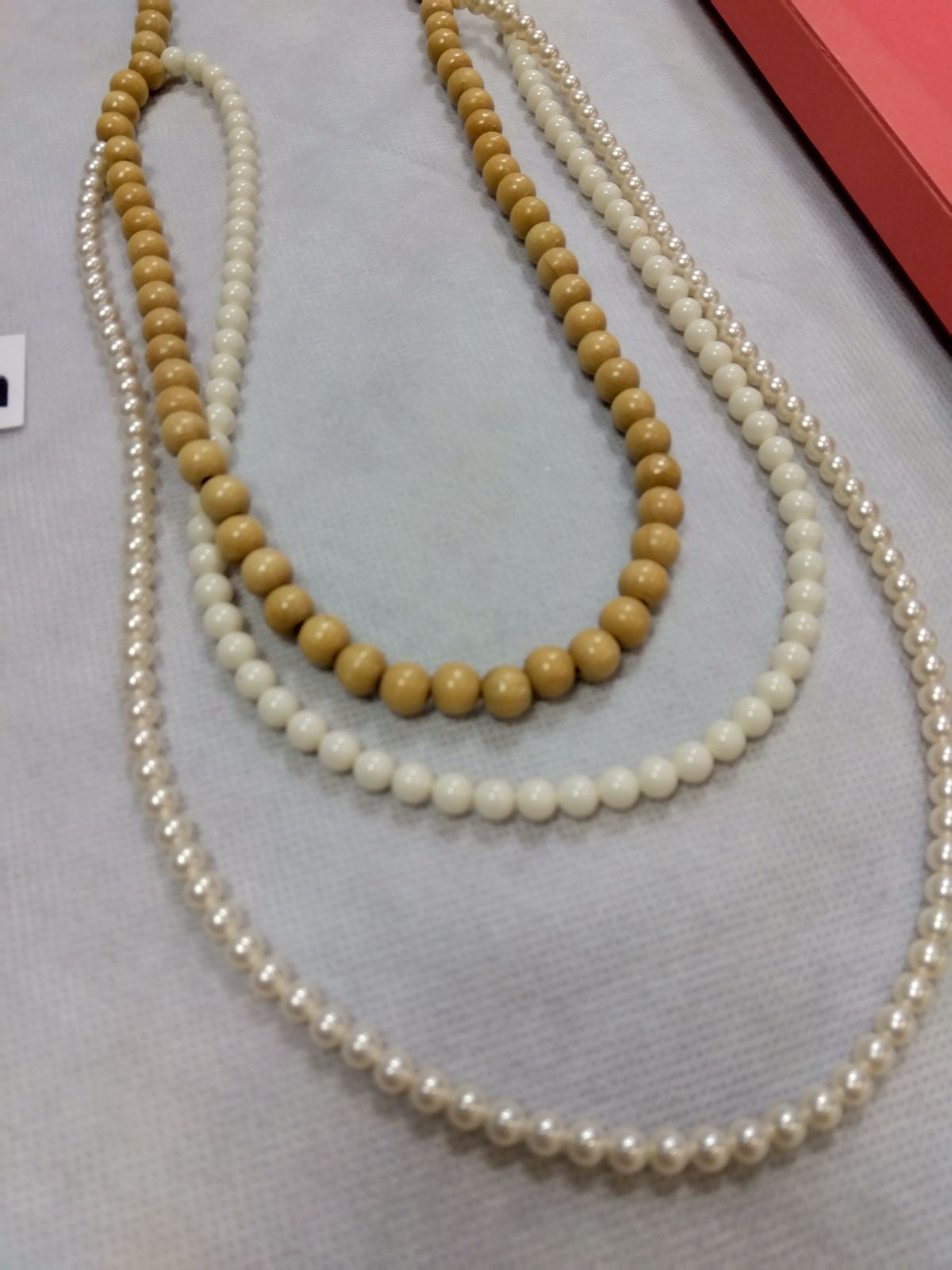 M 20 FLORIAN フローリアン ネックレス パール×ウッド調×白 デザイン性あり