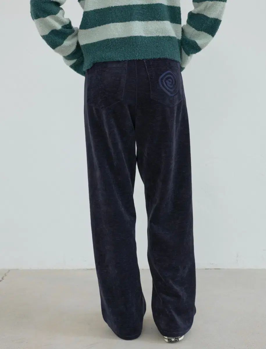ENZO BLUES ツアーベルベット ツイル ストレート パンツ ネイビー