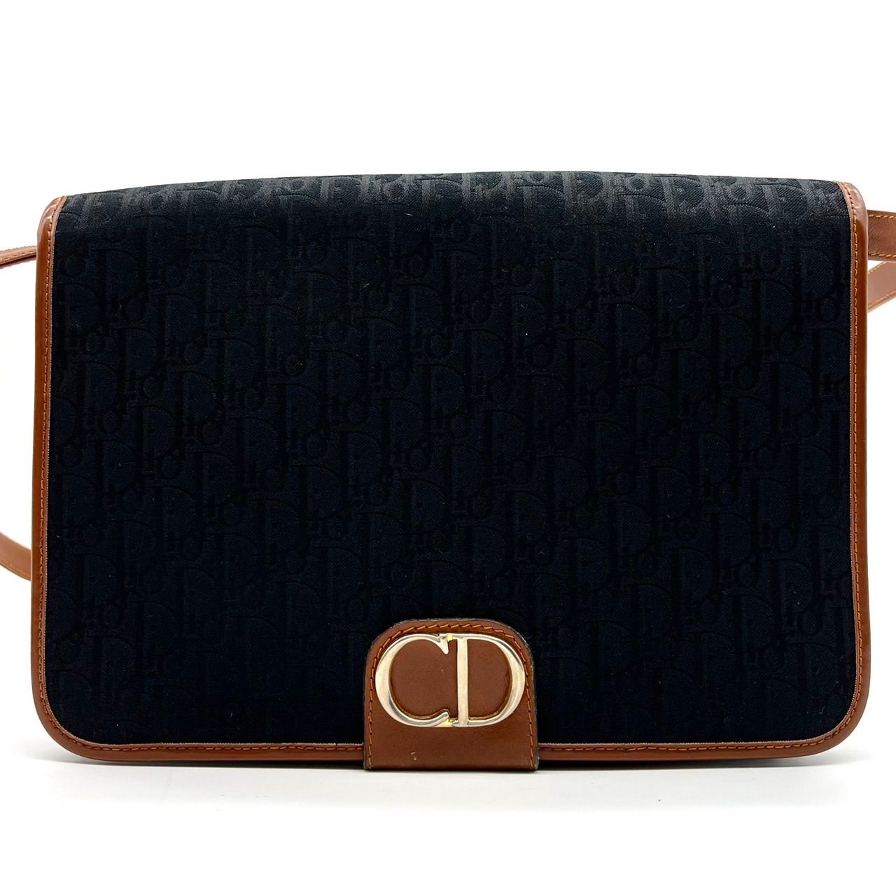 良品】 ChristianDior クリスチャンディオール CDロゴ金具 ショルダー 