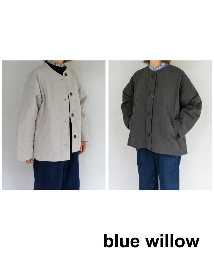 blue willow キルティングショートコート