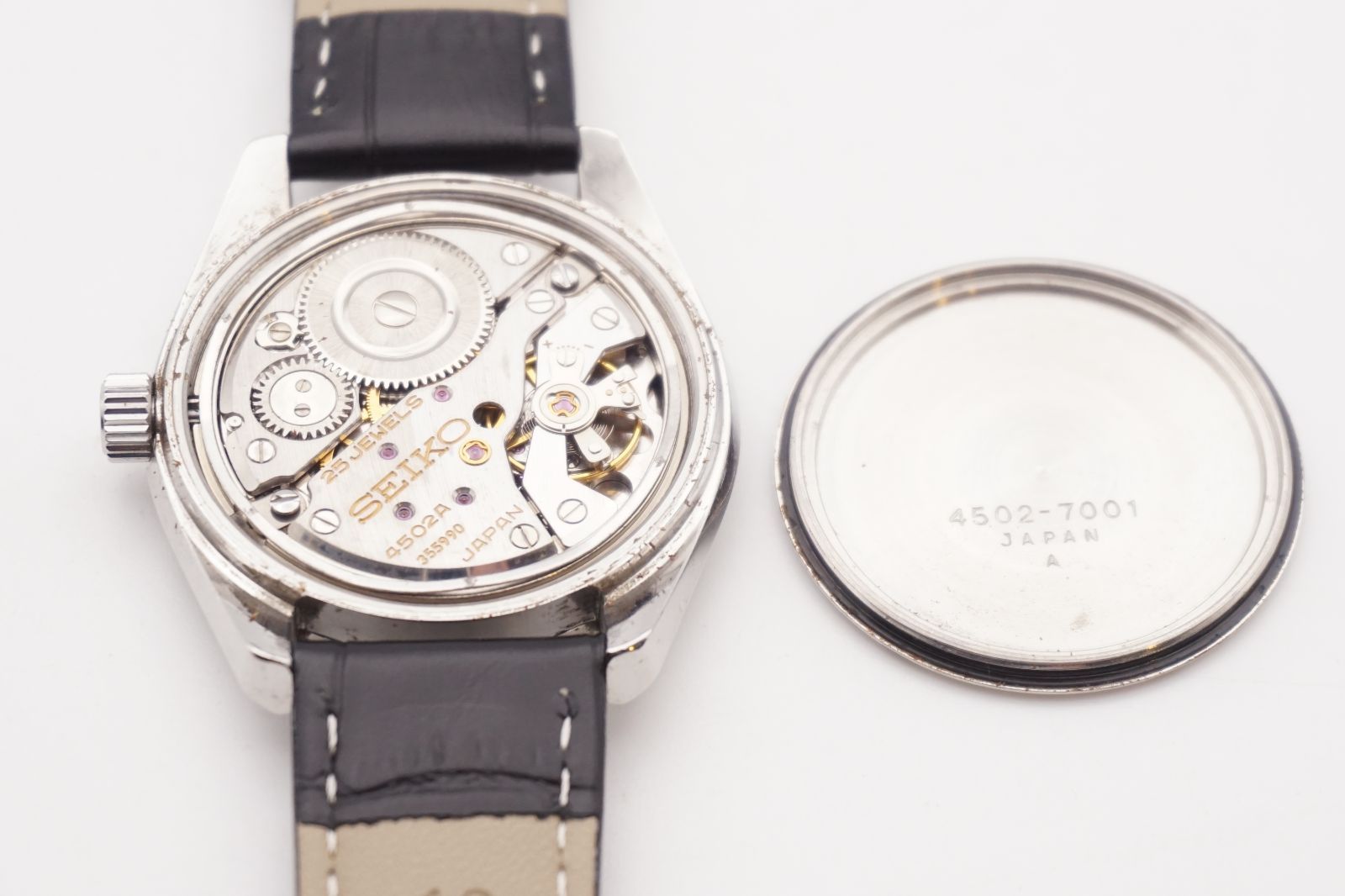 SEIKO セイコー King Seiko 4502-7001 ハイビート 手巻き 36 000振動 シルバー文字盤 メンズ レザーストラップ 稼働品 ビンテージ 時計