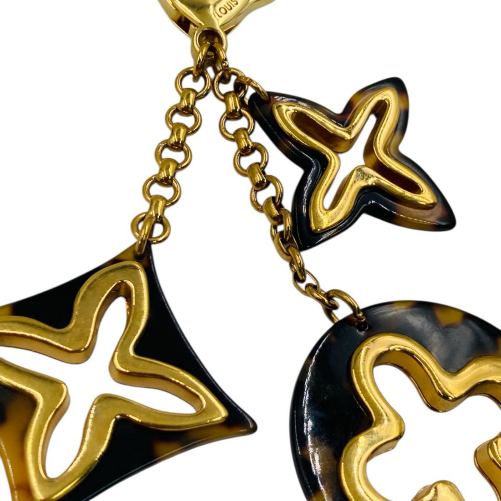 LOUIS VUITTON ルイ ヴィトン ビジューサック アンソレンス M 65087 キーリング バッグチャーム デミ柄 キーホルダー