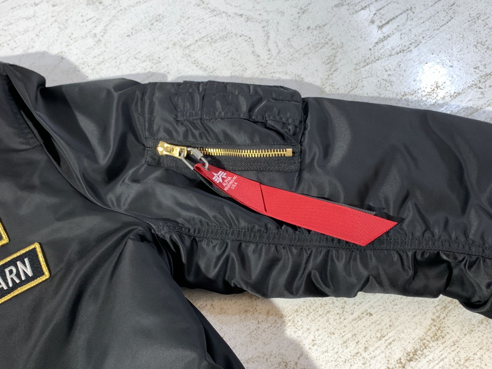 紫波75-2-1114st 】ALPHA INDUSTRIES STRICT-G ALPHA MA-1 NATUS『機動