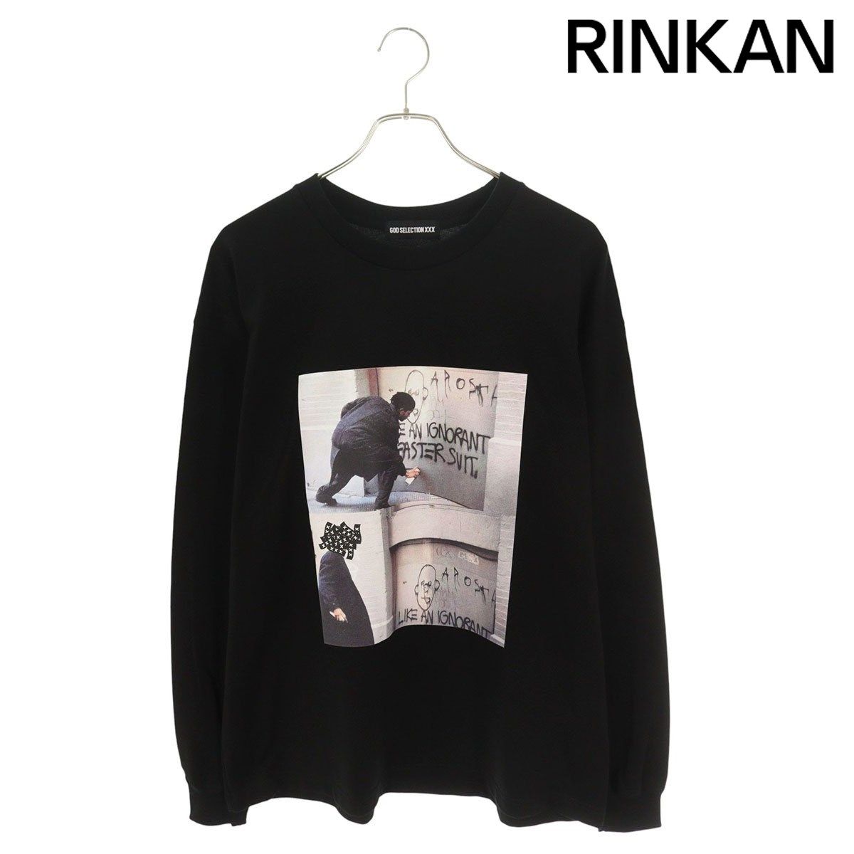 ゴッドセレクショントリプルエックス バックロゴフォトプリント長袖