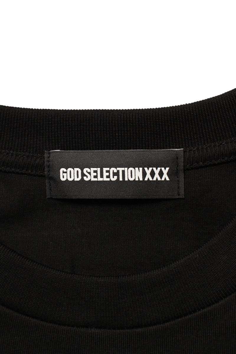 ゴッドセレクショントリプルエックス ロゴプリント長袖カットソー