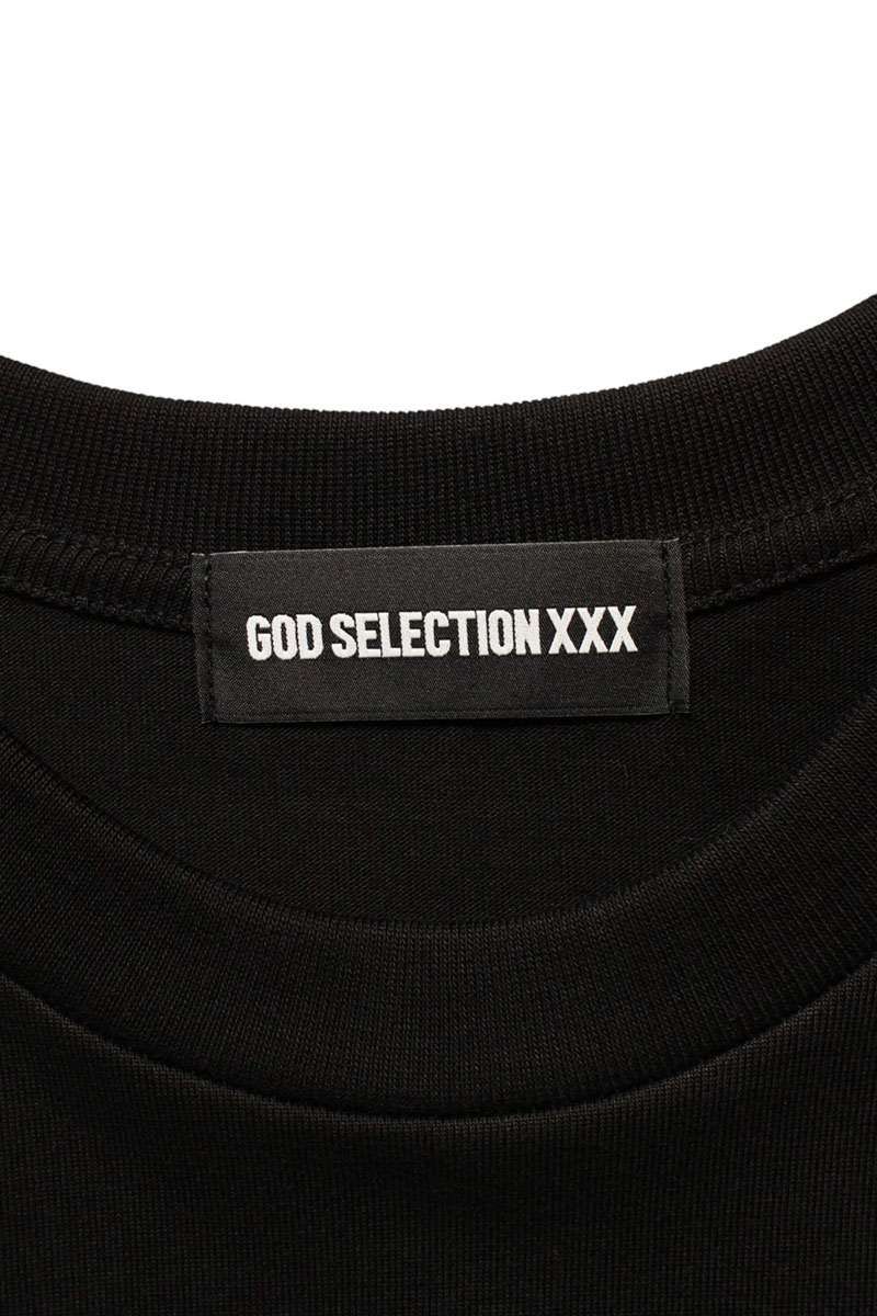 ゴッドセレクション XXX カットソー 長袖 ロゴプリント 黒 ブラック 美品 ゴッド セレクション トリプルエックス GOD SELECTION XXX Tシャツ