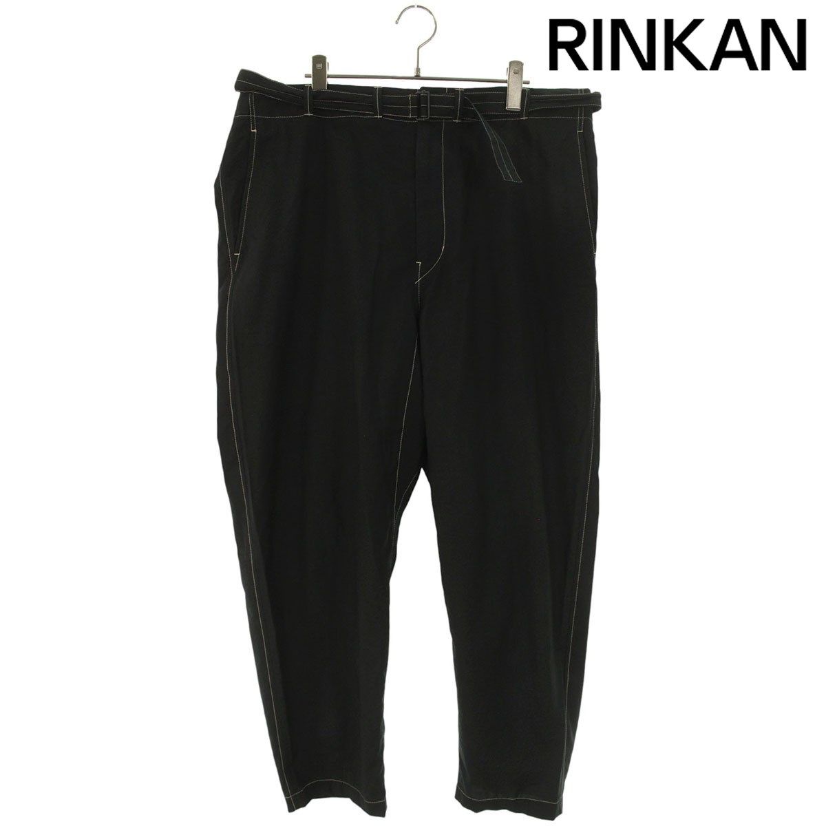 ルメール 24SS BELTED CARROT PANTS ベルテッドキャロットロングパンツ メンズ 48