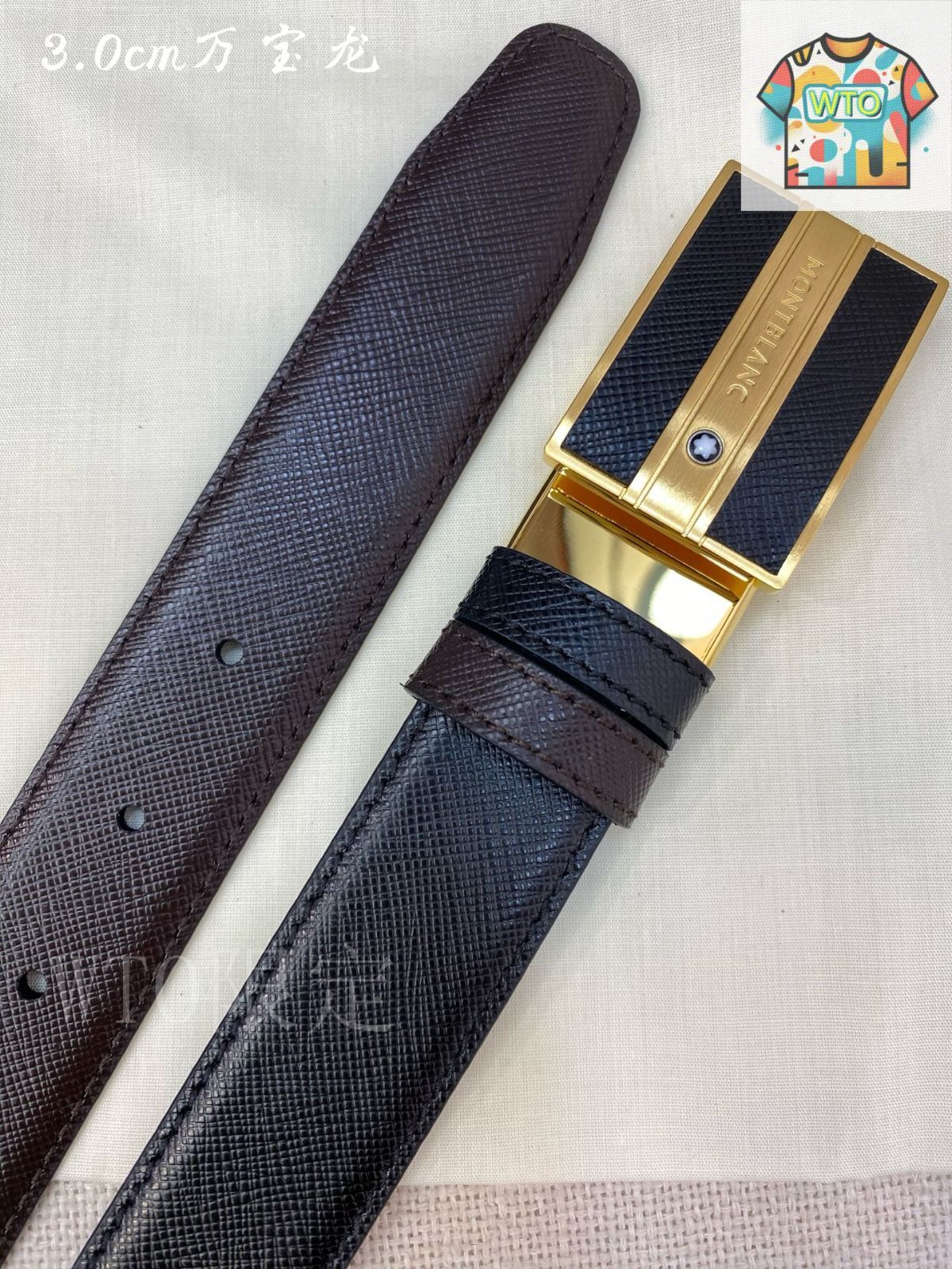 今日 Montblanc ビジネス - レジャー バックル付きベルト