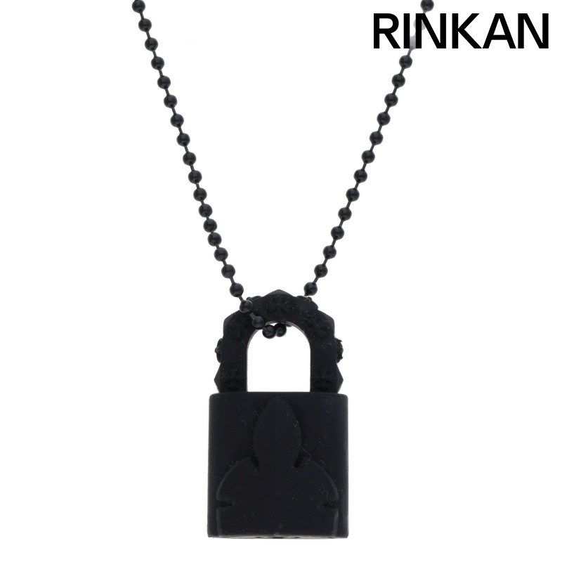 クロムハーツ PADLOCK FLERKNEE SLCN ラバーネックレス メンズ