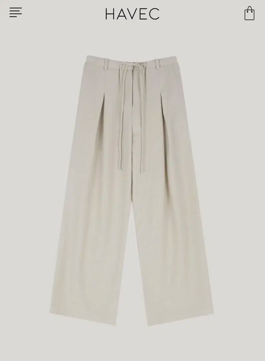 ハベク ウール シャーリング パンツ