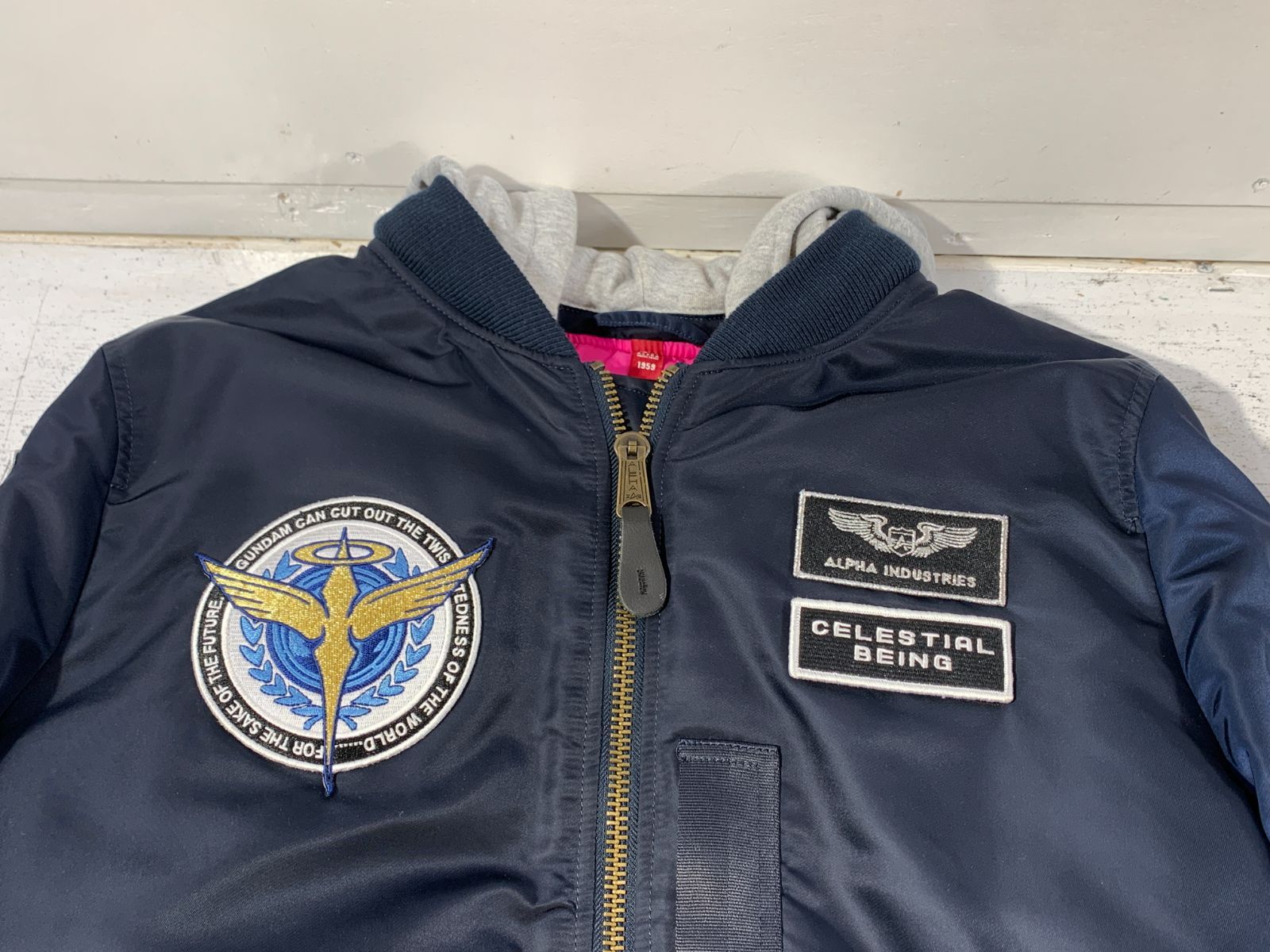 紫波75-1-1114st】ALPHA INDUSTRIES STRICT-G ALPHA MA-1 NATUS『機動