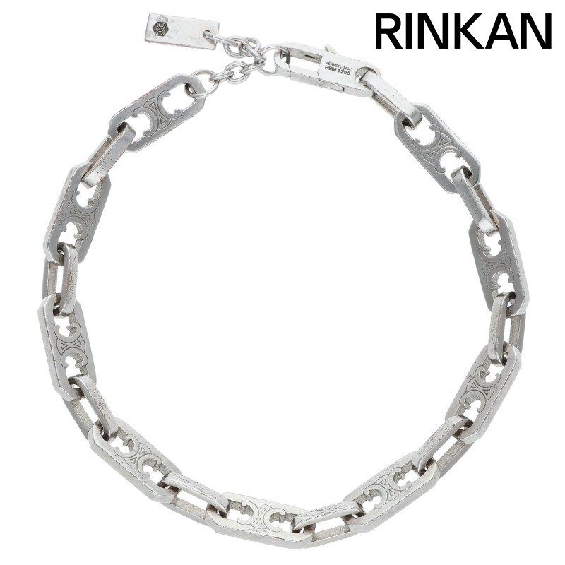 セリーヌ トリオンフロゴプレートチェーンブレスレット メンズ