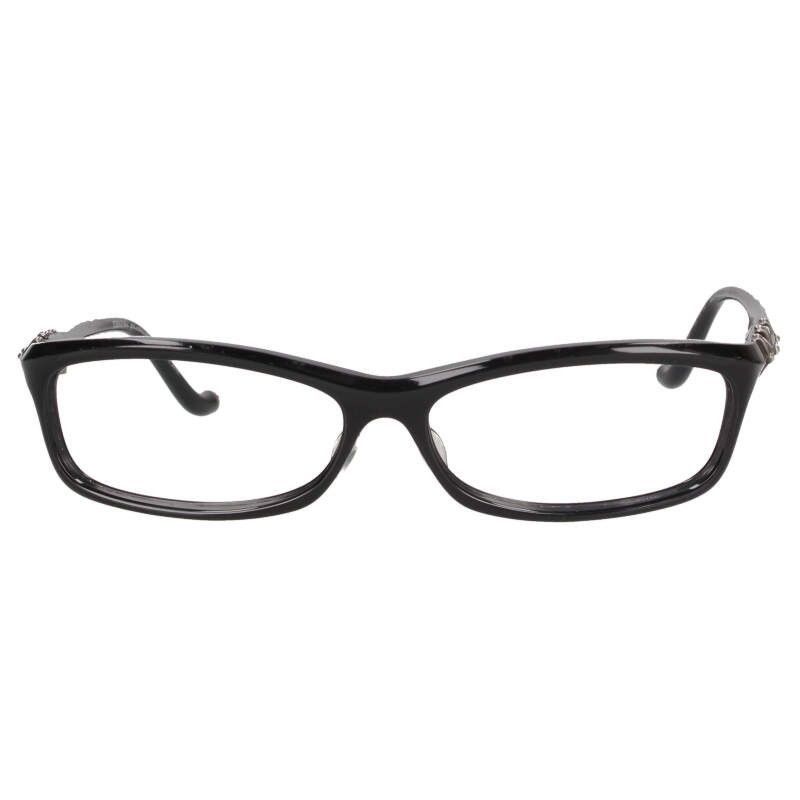 クロムハーツ BEARDED BABY A サイドクロスモチーフセルフレーム眼鏡 メンズ 56 14 132