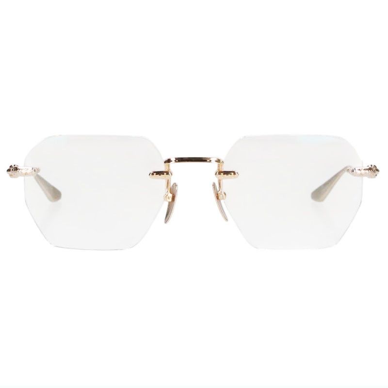 クロムハーツ HOLE SHOT サイドクロスモチーフコールドコーティング眼鏡 メンズ 52 21 148