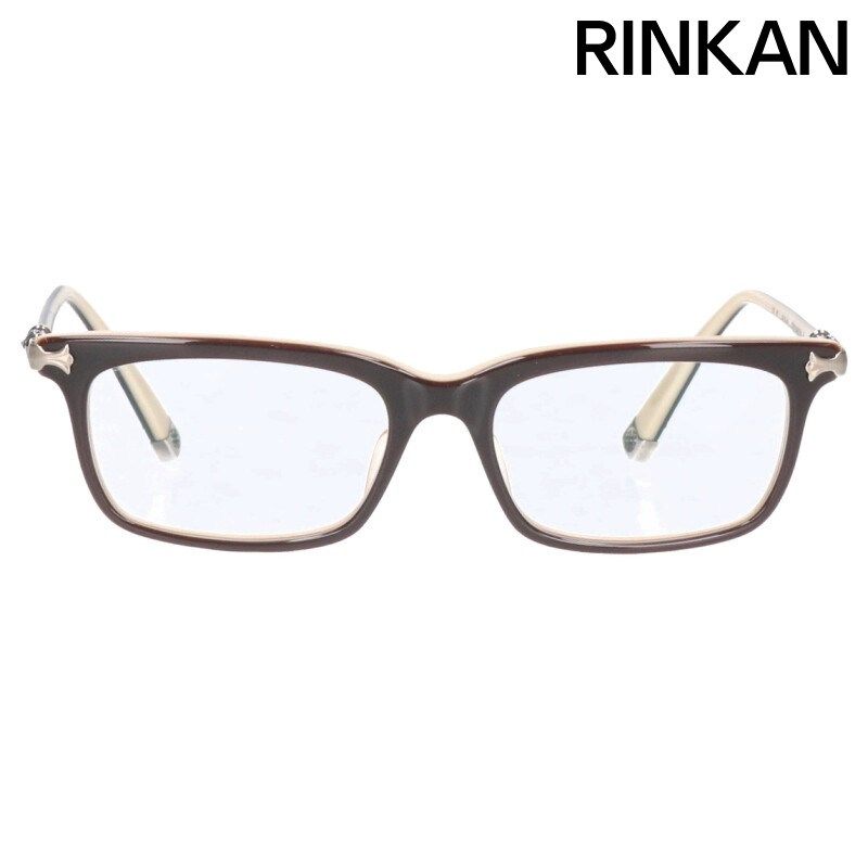 クロムハーツ FUN HATCH-A クロステンプルスクエアフレーム眼鏡 メンズ 54 18-148