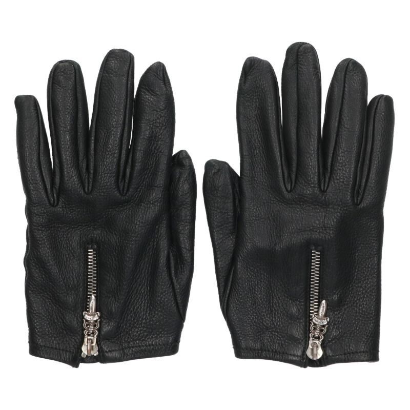クロムハーツ DGR ZIP GROVE ダガージップグローブレザー手袋 メンズ 8