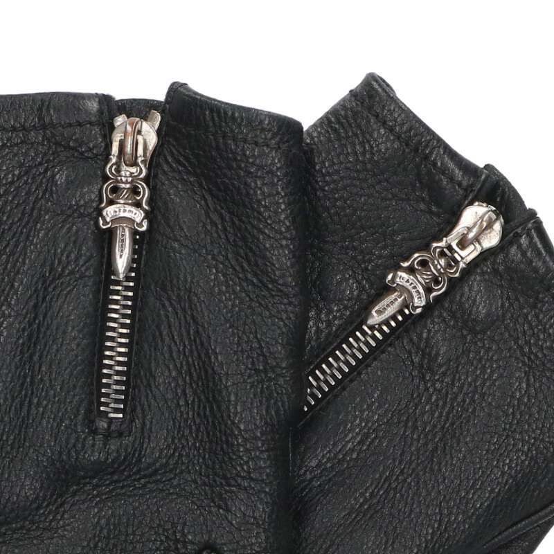 クロムハーツ DGR ZIP GROVE ダガージップグローブレザー手袋 メンズ 8