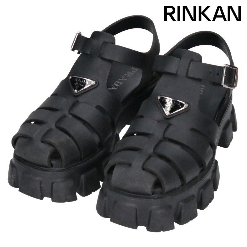 プラダ モノリス 三角ロゴプレートラバーサンダル メンズ 7