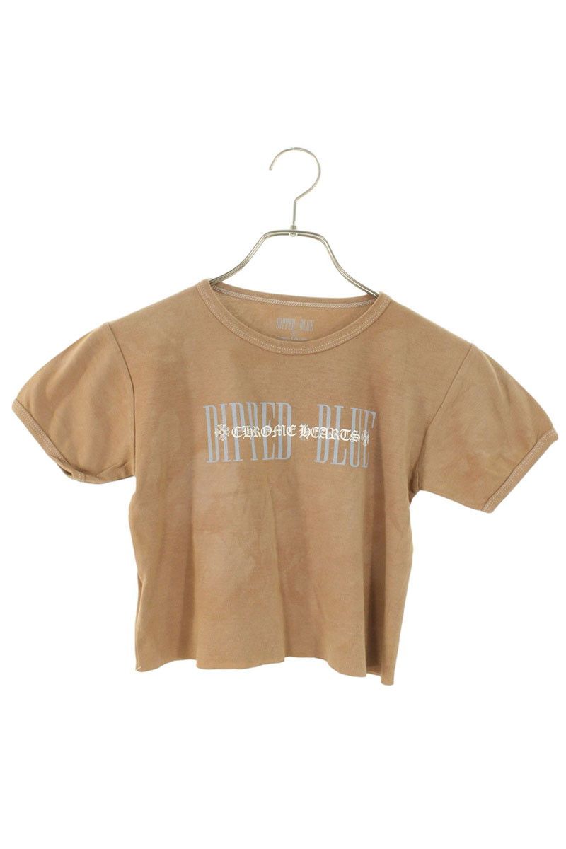 クロムハーツ ×DIPPED IN BLUE ロゴプリントTシャツ レディース M