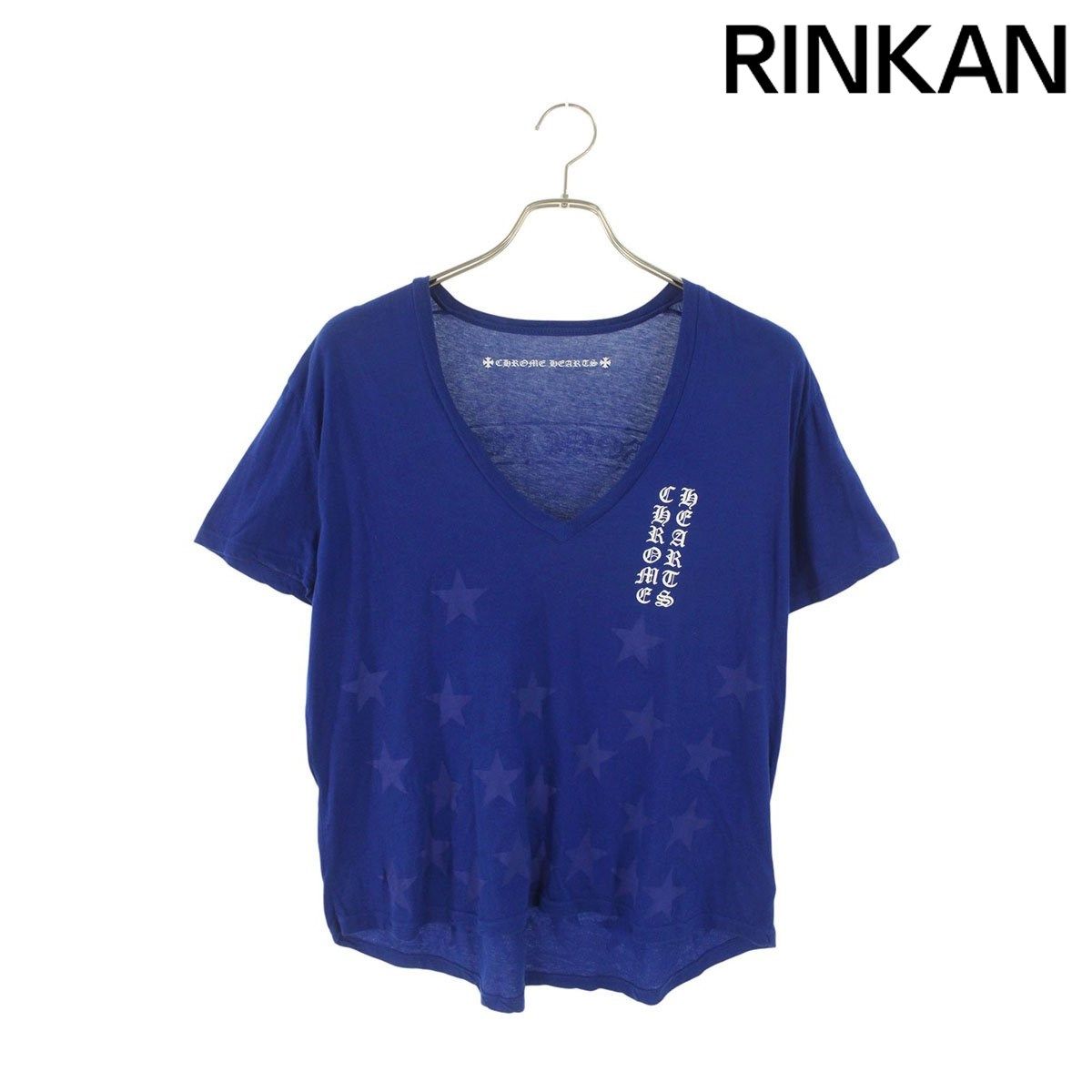 クロムハーツ CH T SHRT 3 VネックスタープリントTシャツ レディース S