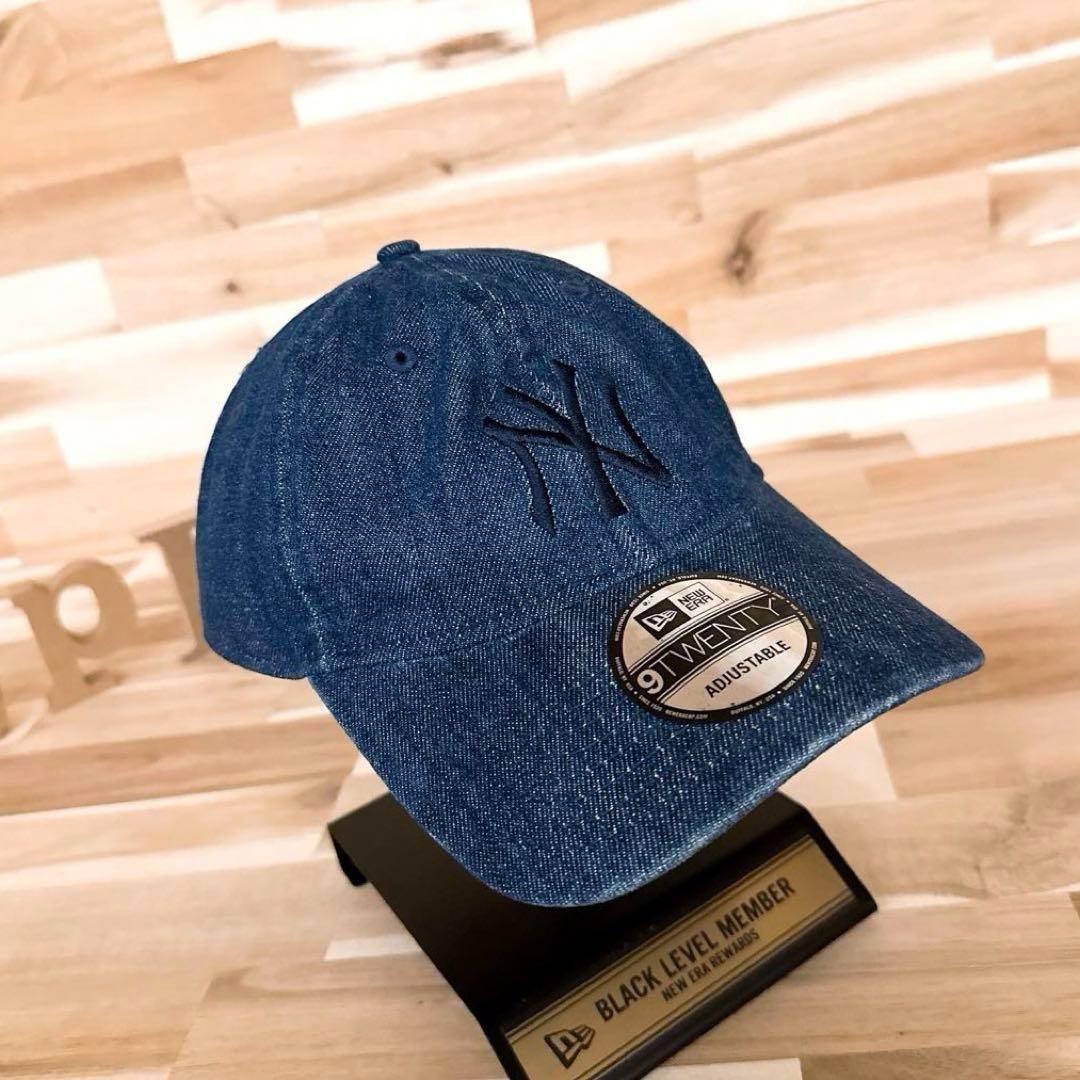 ニューエラ×ヤンキース】デニム NYロゴ キャップ 紺インディゴ
