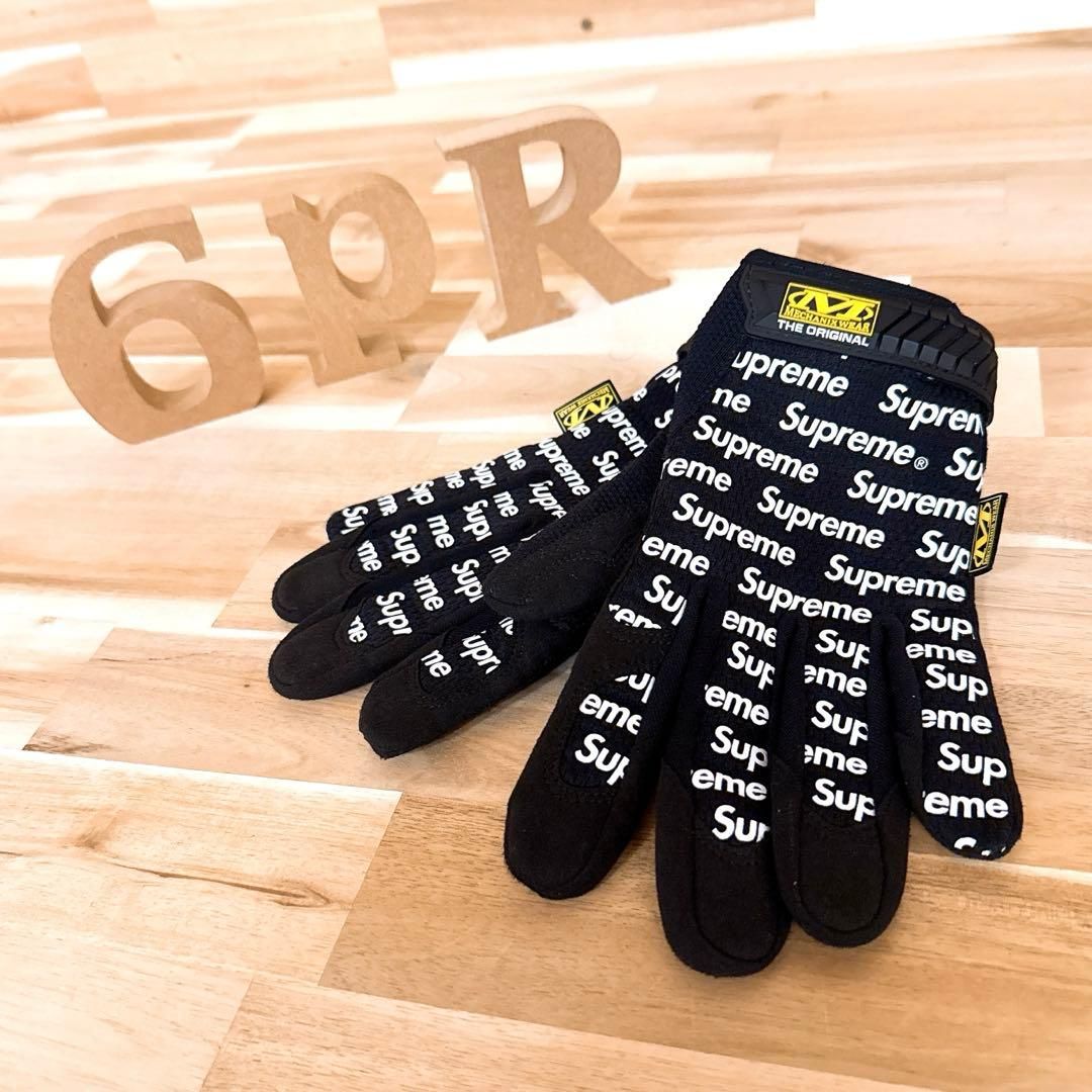 激 メカニックスウェア×シュプリーム コラボ 手袋 グローブ L 黒