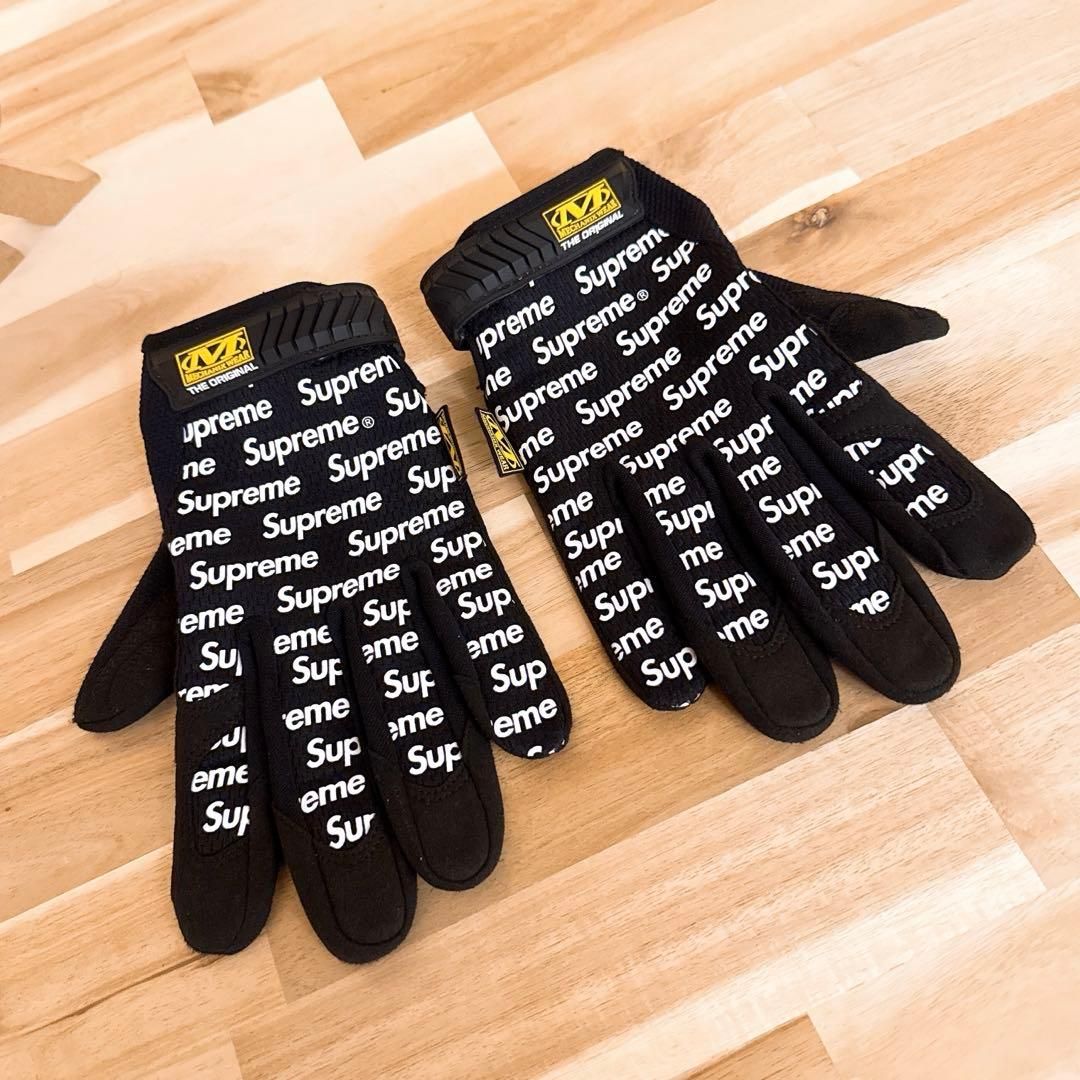激 メカニックスウェア×シュプリーム コラボ 手袋 グローブ L 黒