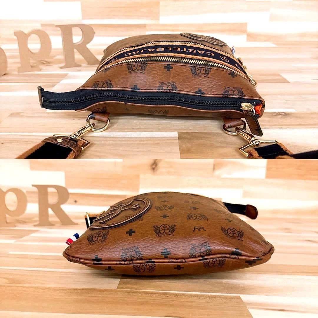 美品【カステルバジャック】プラージュ モノグラム ショルダーバッグ 