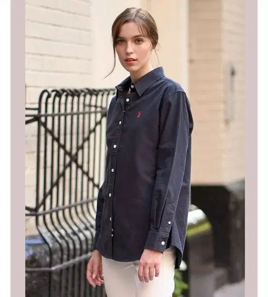 ポロ ソフト起毛 ネイビー シャツ 95