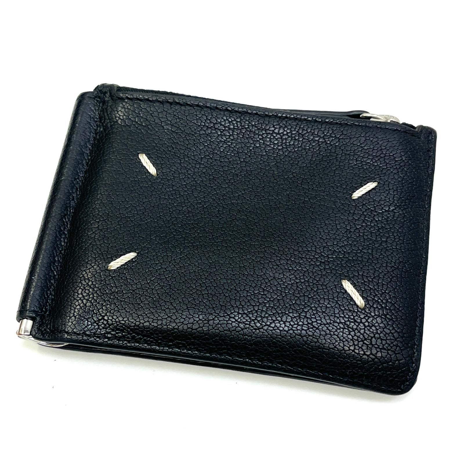 加古川店 Maison Margiela メゾンマルジェラ マネークリップ 4ステッチマネークリップウォレット SA1U0004 ブラック 124