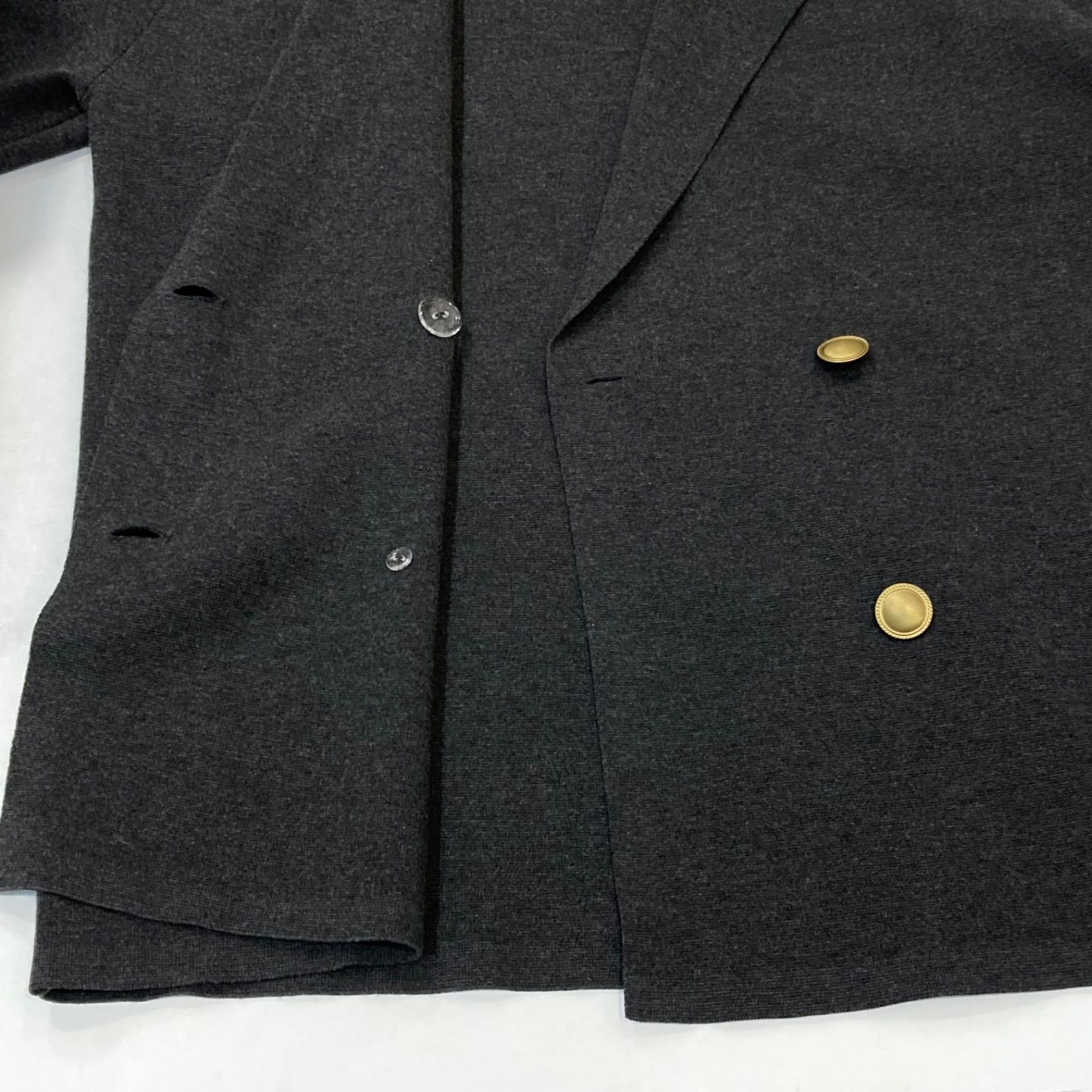 美品 PLST プラステ レーヨンブレンド ニットダブルジャケット