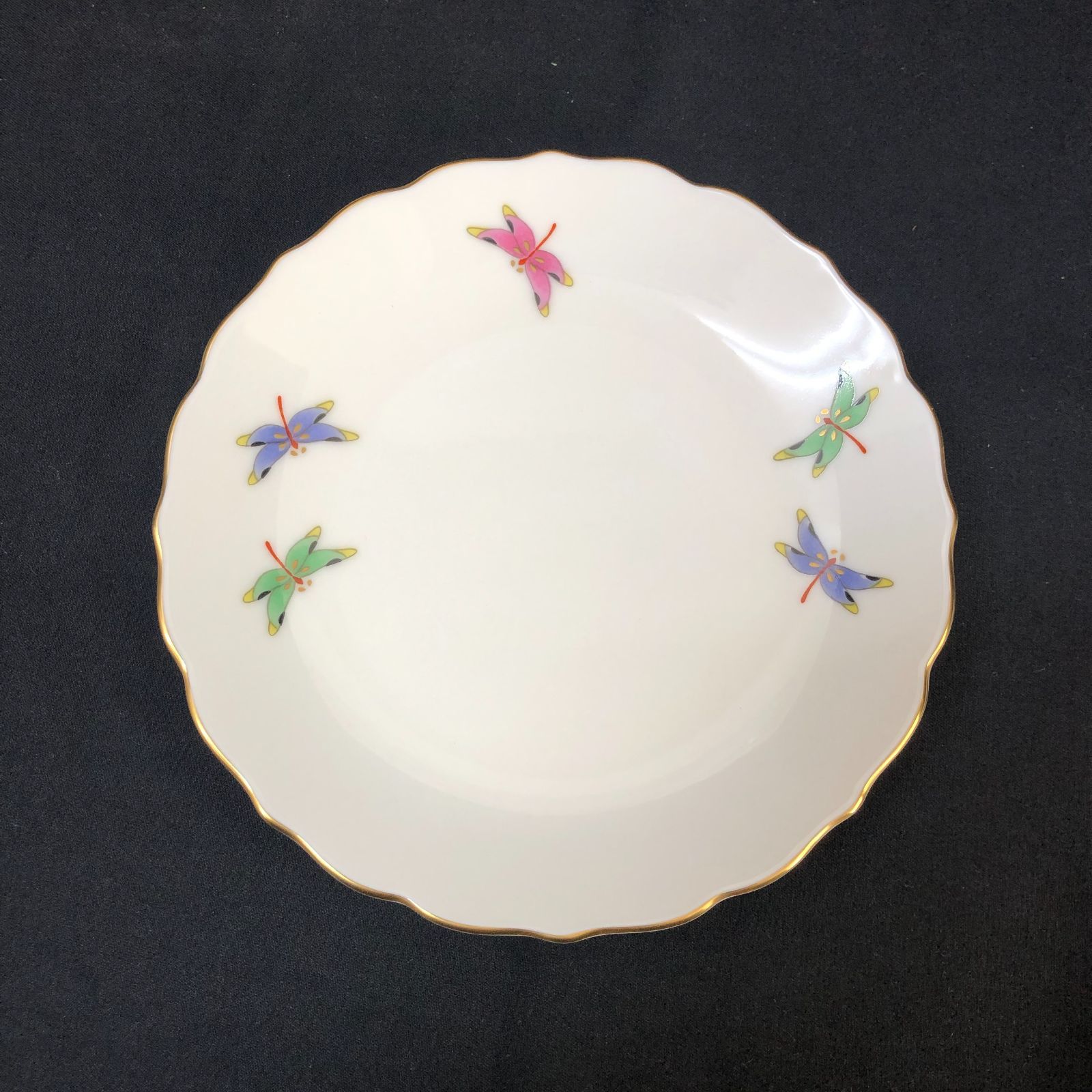 香蘭社　KORANSHA 花柄皿 日本製香蘭社(KORANSHA) 蝴蝶蘭圖柄中皿一組/ 5pcs | Yahoo拍賣