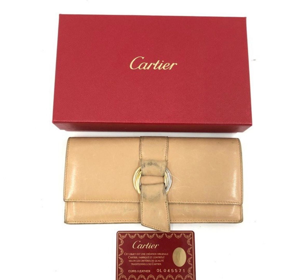 Cartier カルティエ 長財布 箱・ギャランティカード付き ベージュ 