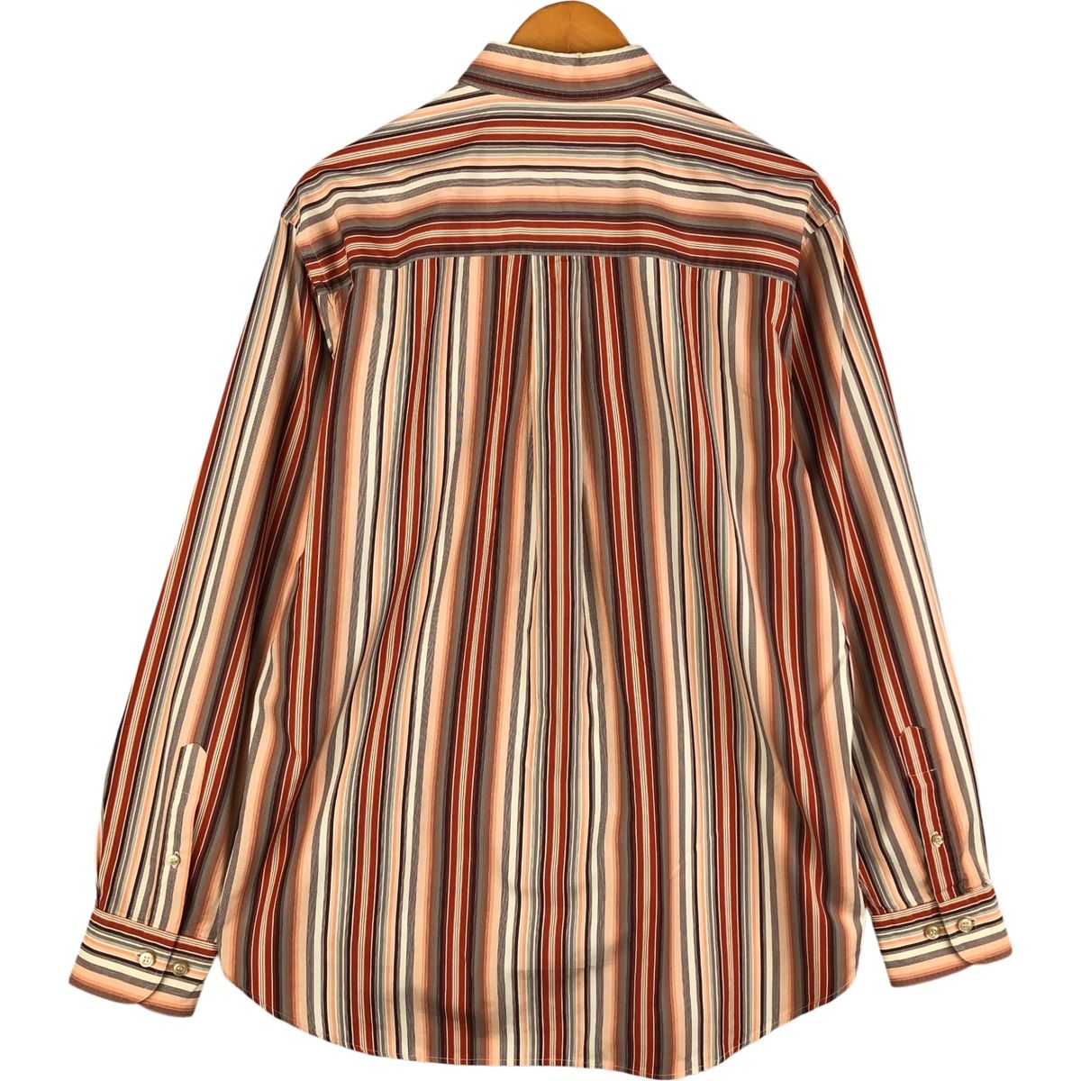 古着 バーバリー Burberry's LONDON マルチストライプ 長袖 ボタン